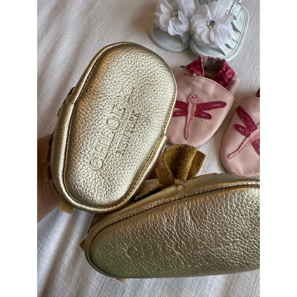 Baby Girl Shoes Bundle - Laura Ashley, Chloe‎ K., Robeez - Infant